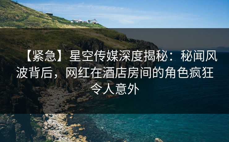 【紧急】星空传媒深度揭秘：秘闻风波背后，网红在酒店房间的角色疯狂令人意外